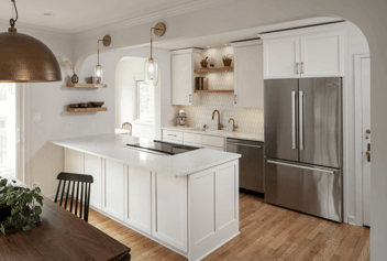 Image of a spacious remodeled kitchen with plenty of counter and island space