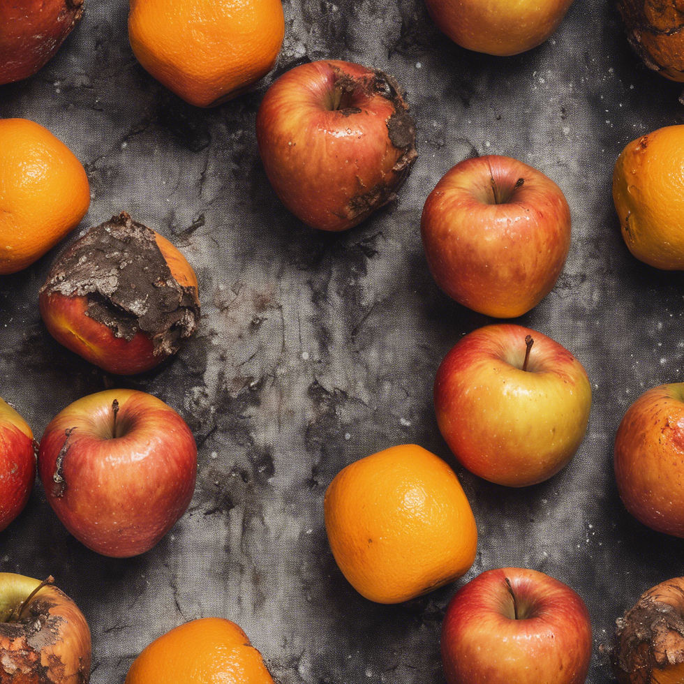 Image of apples, with some rotting